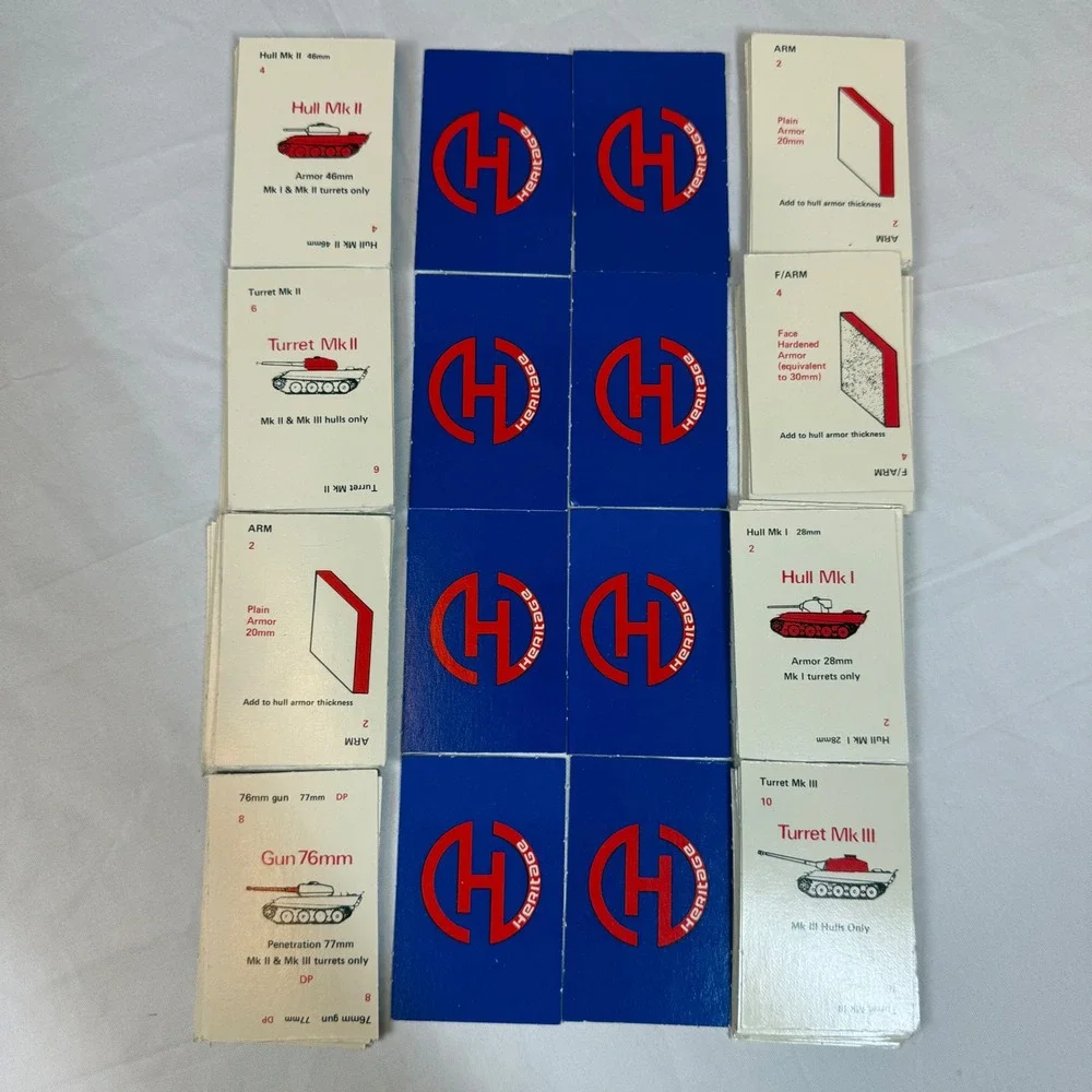 Armor Supremacy 1979 Battleline WWII Tank Card Game COMPLETE 108 Cards VTG